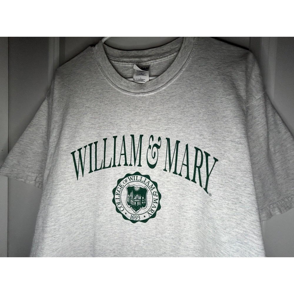 Vintage 90's William & Mary College Spell Out Graphic T-Shirt Size Mens Large